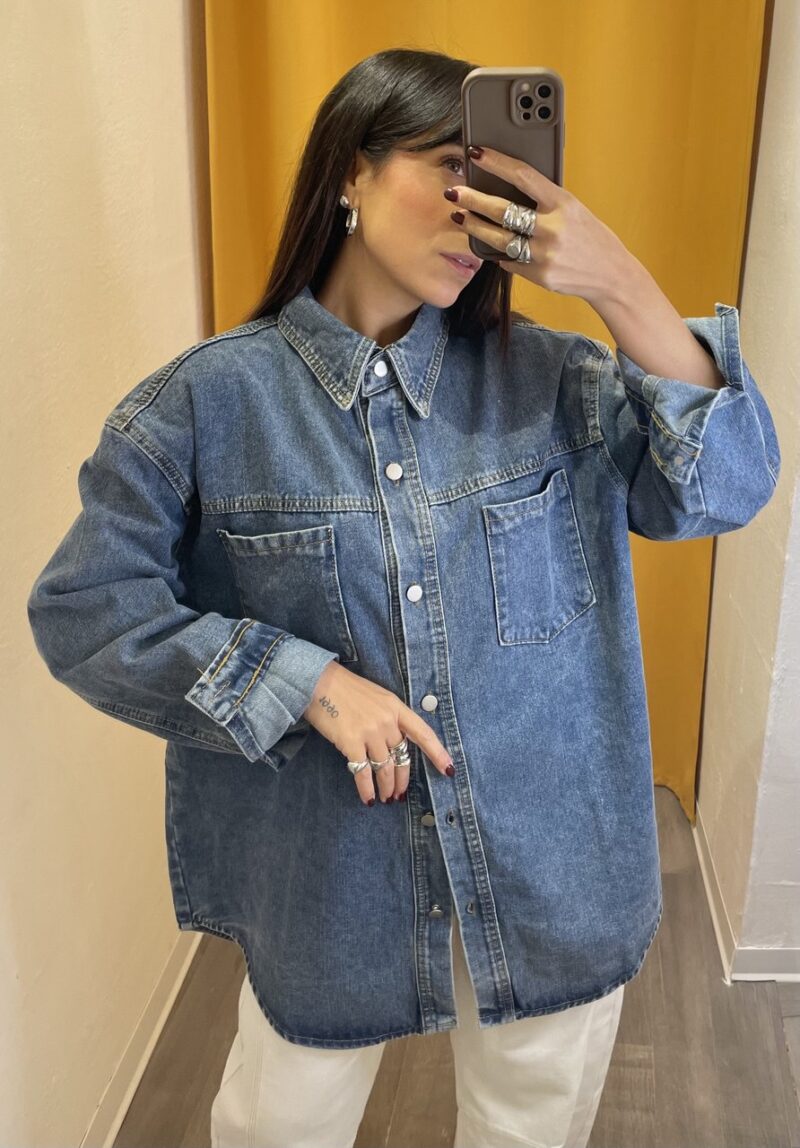 Camicia in denim oversize