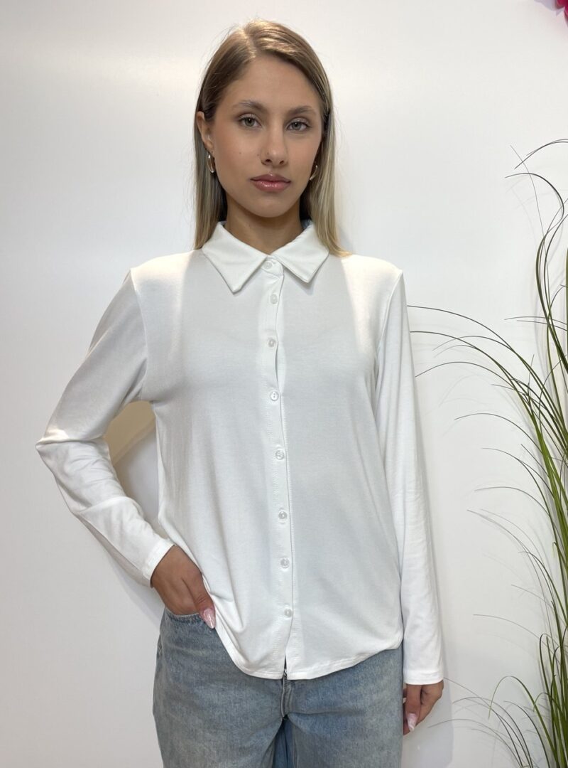 Maglia polo con abbottonatura cardigan