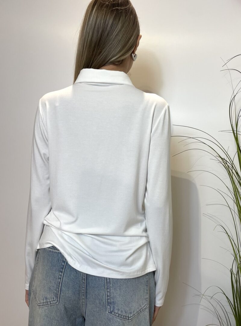 Maglia polo con abbottonatura cardigan - immagine 4