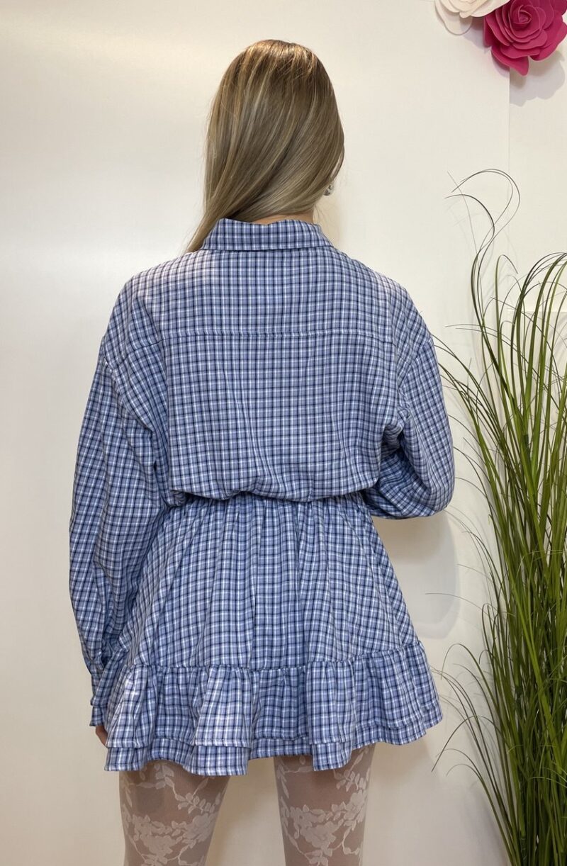 Mini abito camicia a quadretti - immagine 3