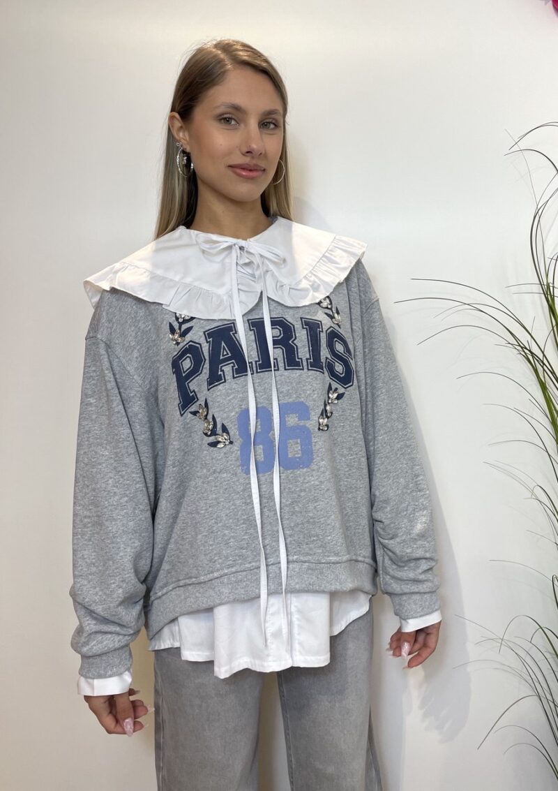Felpa Paris con strass
