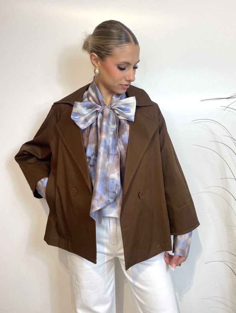 Giacca a trapezio in cotone