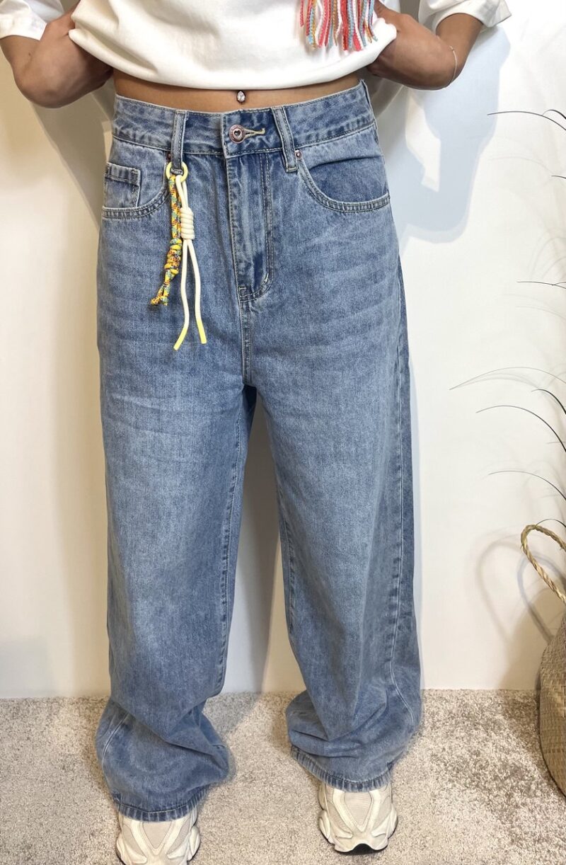 Denim palazzo con porachiavi - immagine 2