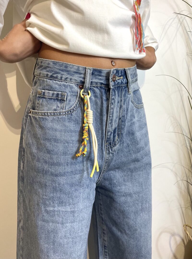 Denim palazzo con porachiavi - immagine 4