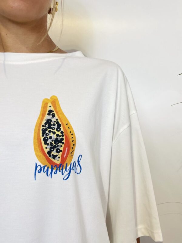 T-shirt stampa Papaya con charm