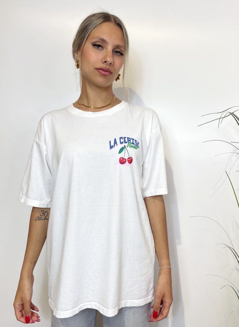 T-shirt stampa La cerise bianca - immagine 2