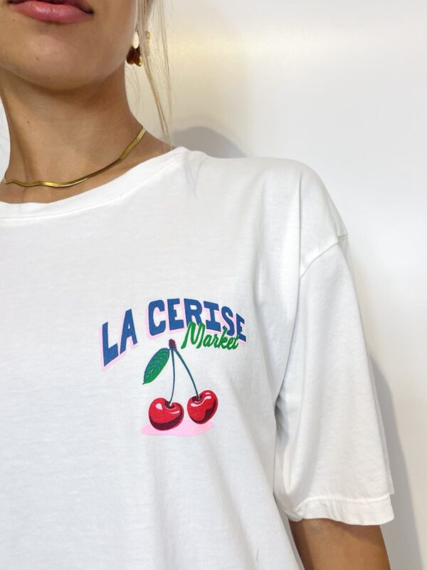 T-shirt stampa La cerise bianca