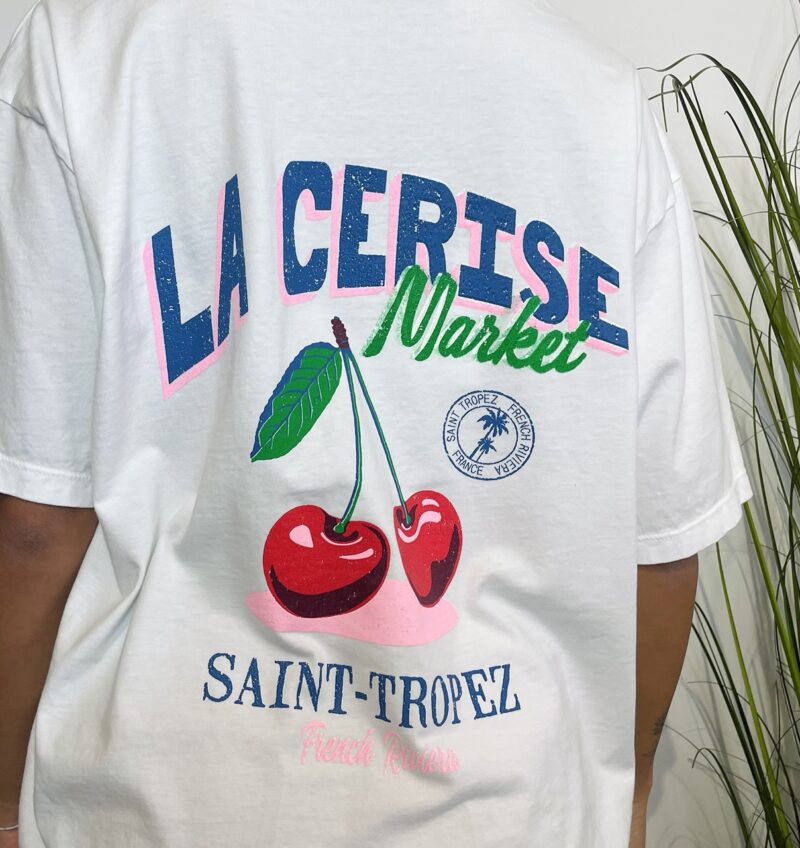 T-shirt stampa La cerise bianca - immagine 4