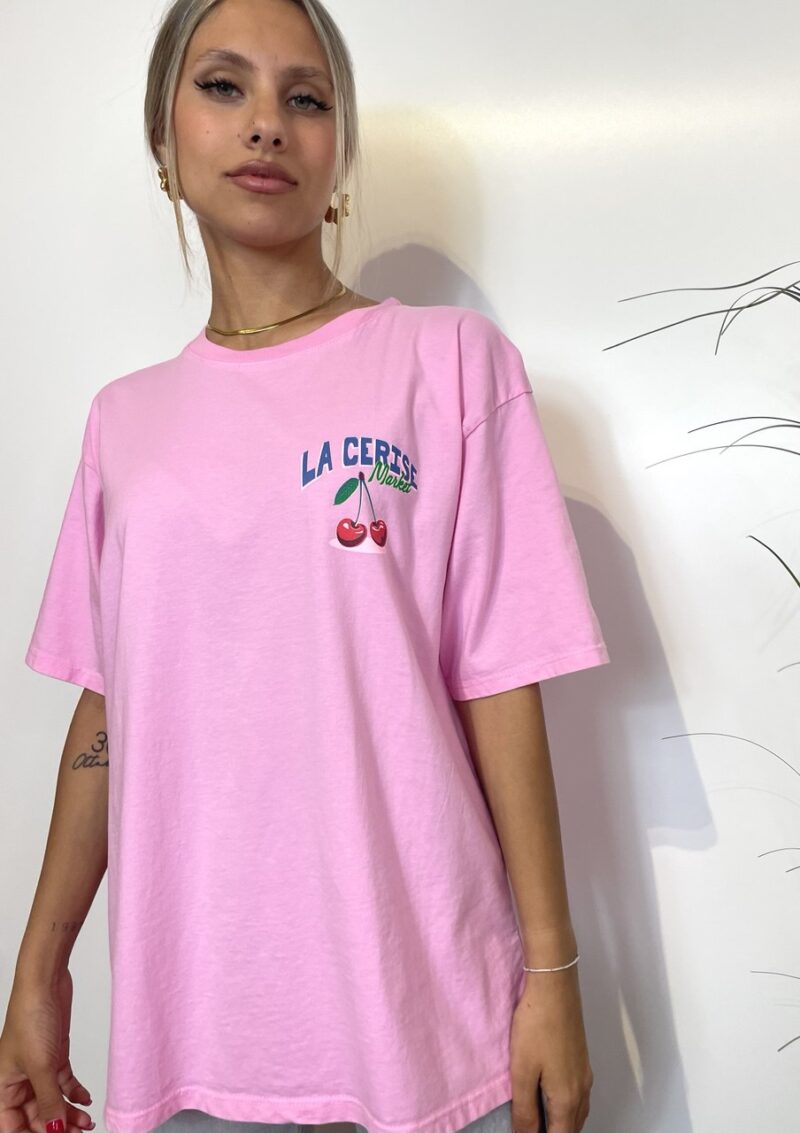 T-shirt stampa La Cerise rosa - immagine 2
