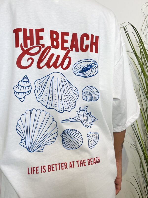 T-shirt oversize con manica 3/4 The beach club