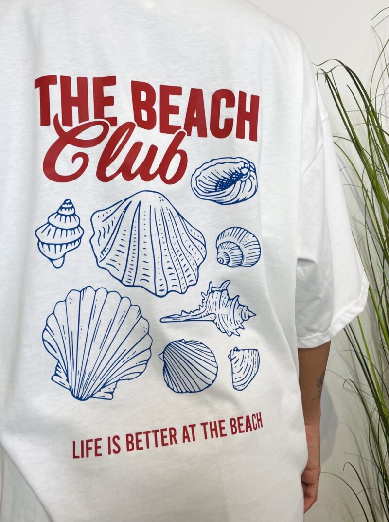 T-shirt oversize con manica 3/4 The beach club