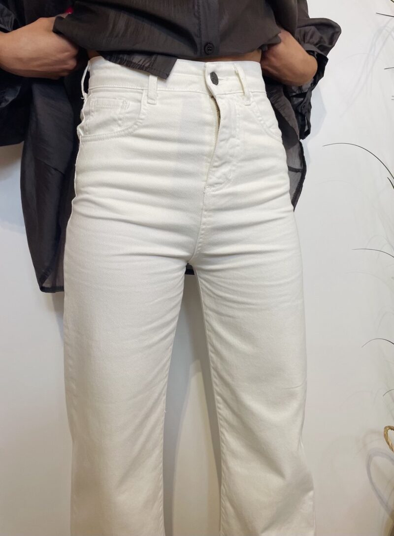 Denim panna sfrangiato - immagine 3