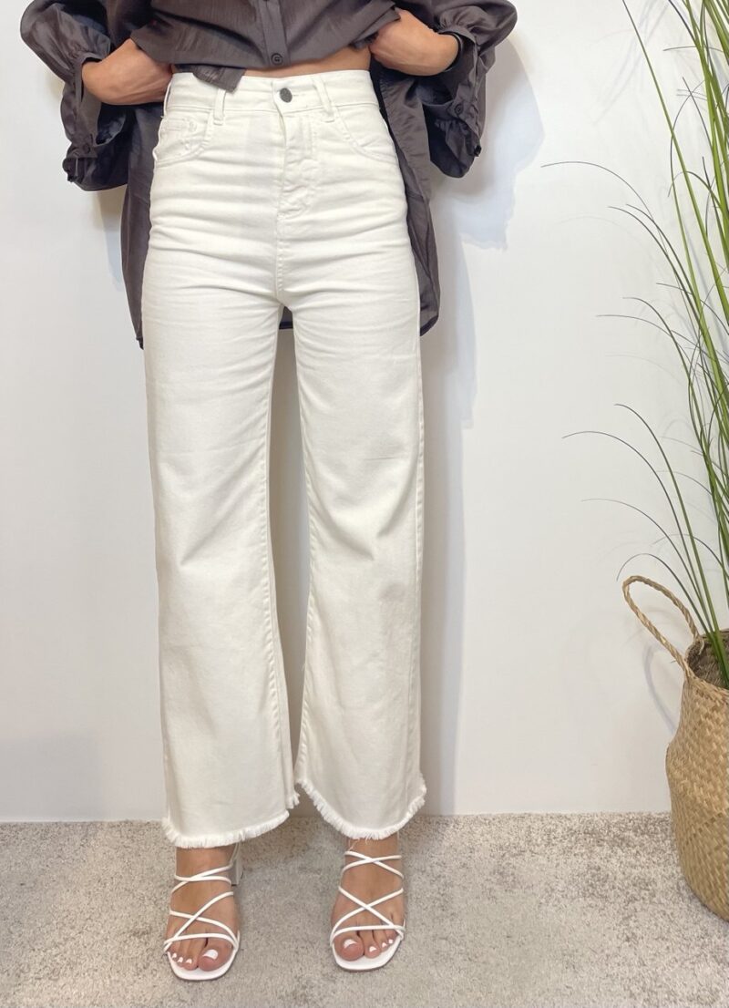 Denim panna sfrangiato