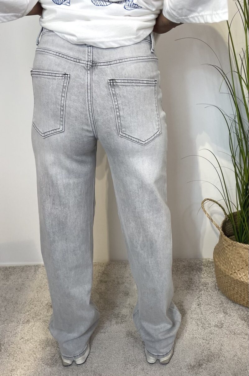 Denim grigio gamba dritta - immagine 4