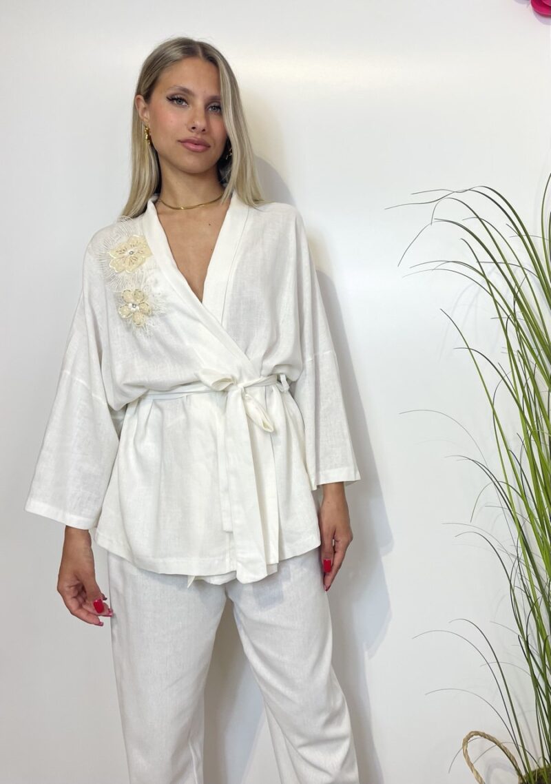 Coordinato kimono bianco - immagine 4