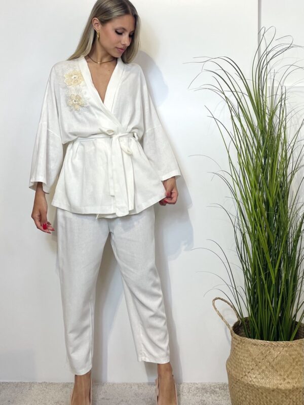 Coordinato kimono bianco