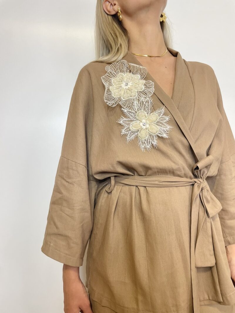 Coordinato kimono biscotto - immagine 4