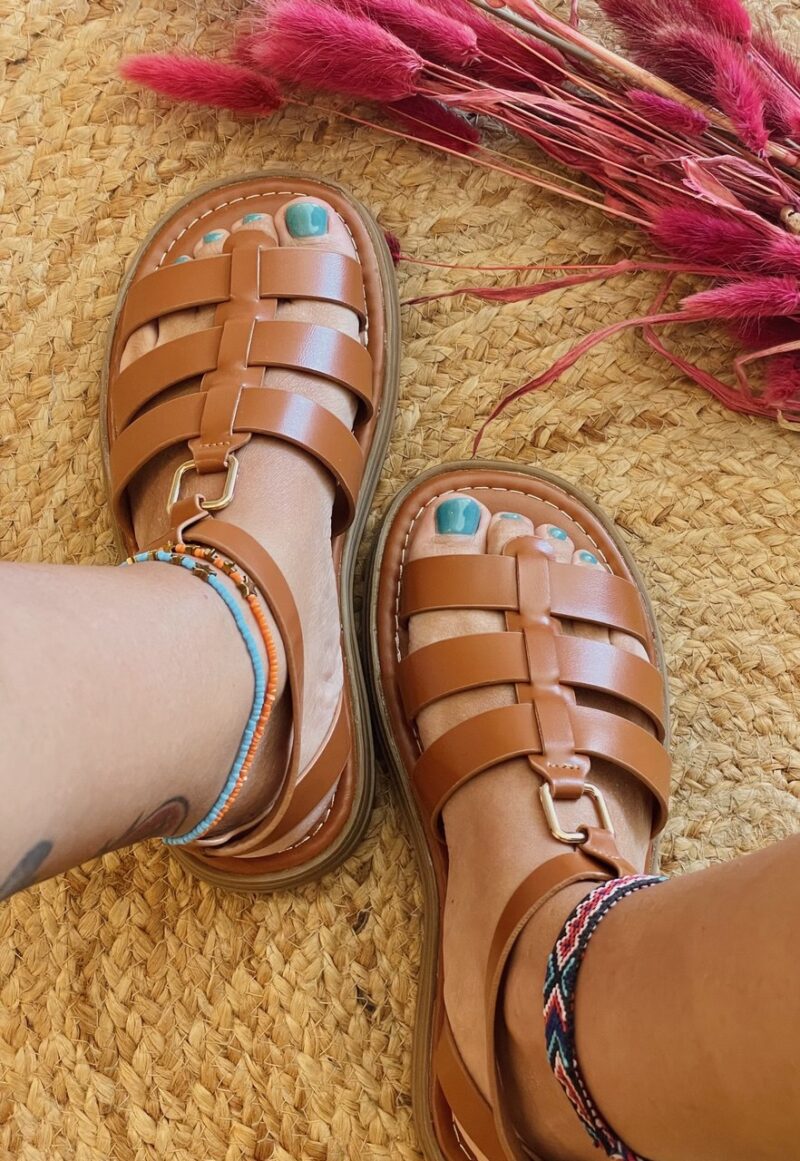 Sandalo gladiatore platform