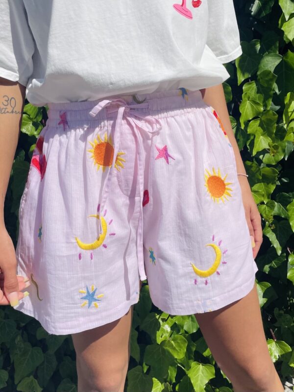 Shorts in cotone con ricami La Petite Etoile