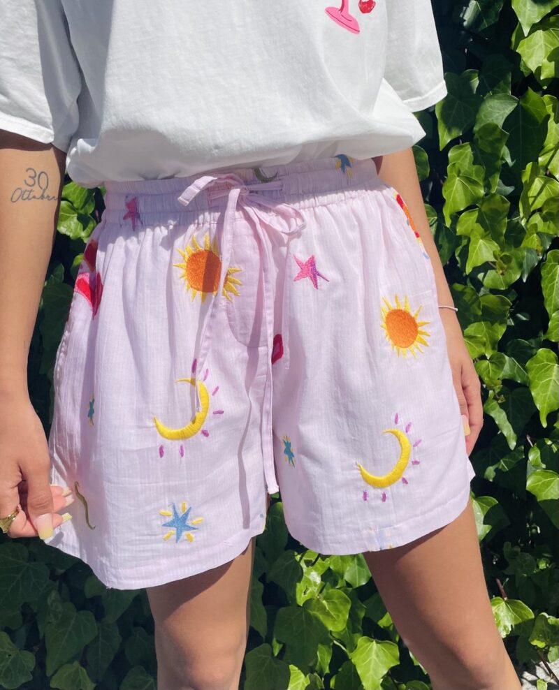 Shorts in cotone con ricami La Petite Etoile