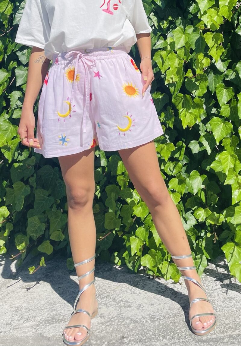 Shorts in cotone con ricami La Petite Etoile - immagine 4