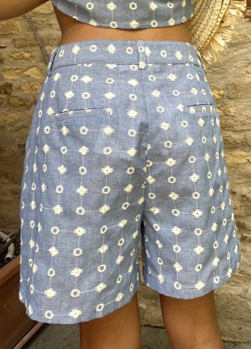 Bermuda chambray con ricami La Petite Etoile - immagine 2
