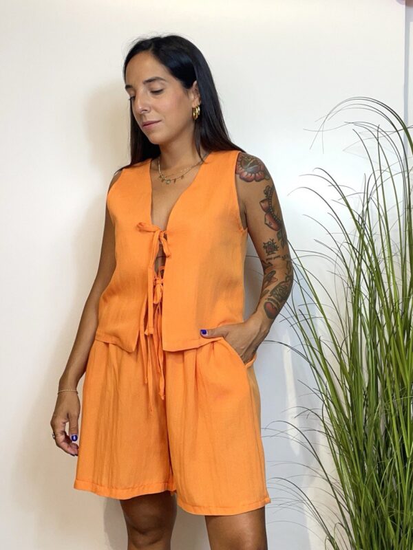 Coordinato fiocchetti arancio
