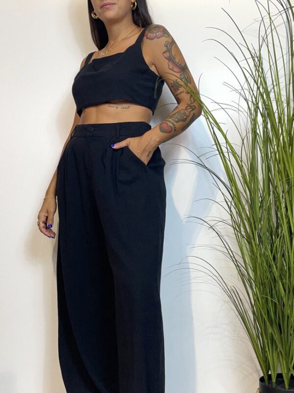 Coordinato in cotone nero