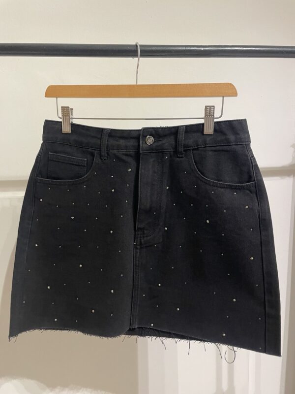 Mini in denim con strass